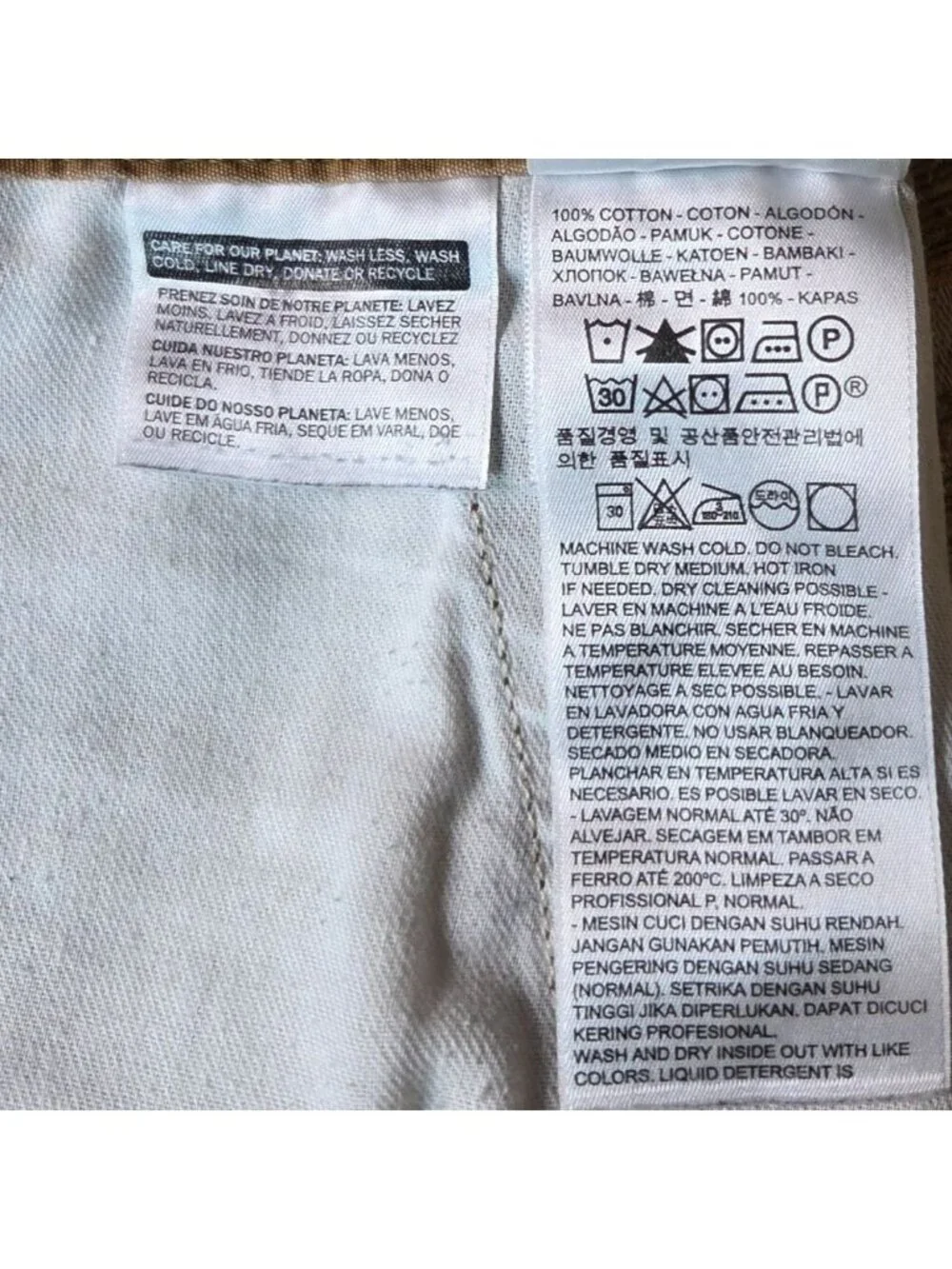 Levi's Khaki Tan Six Pocket Casual Outdoor Cotton Cargo Shorts Men's Size 36